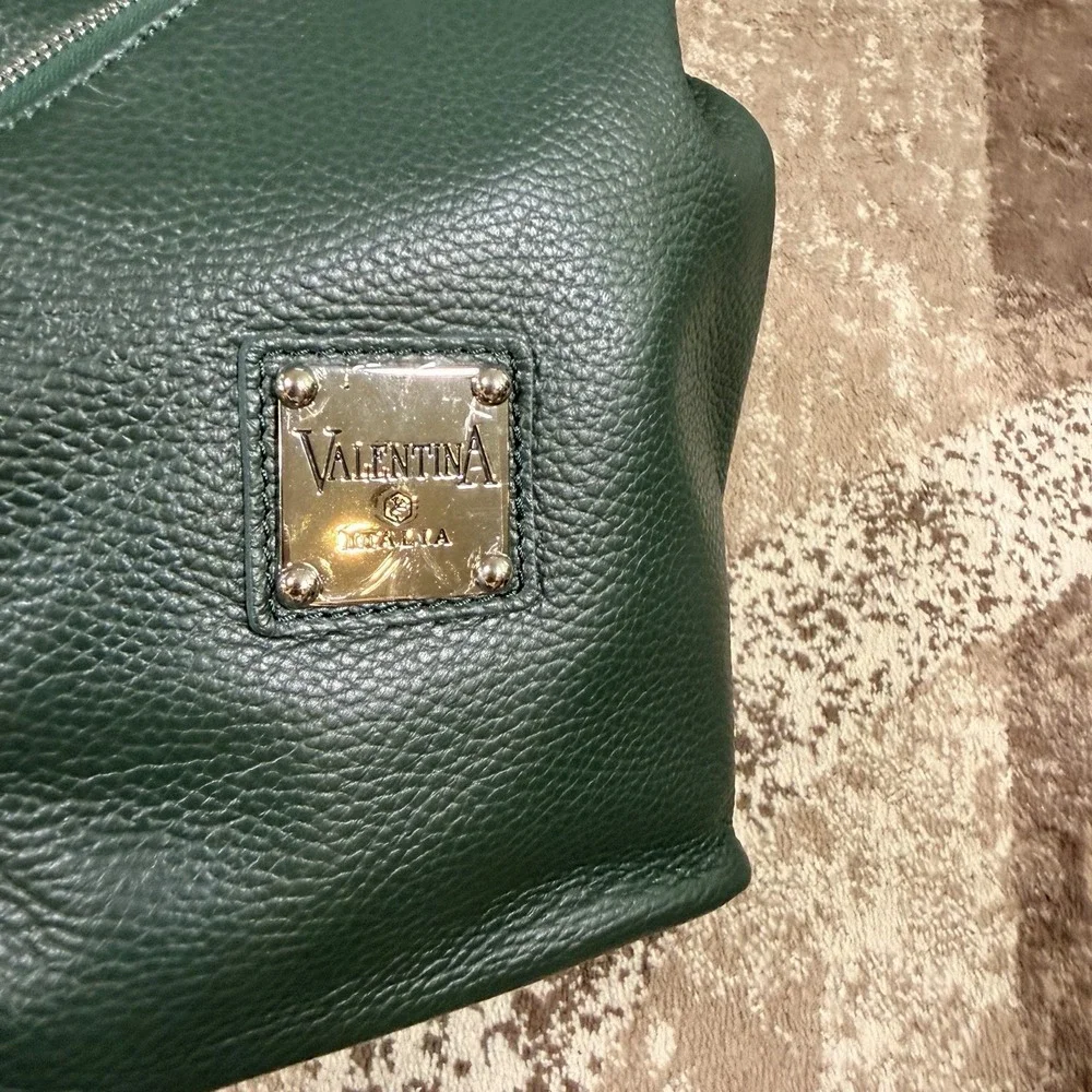 Valentina Italian Twist‎ Zip Convertible Sling Backpack Emerald Green NWT